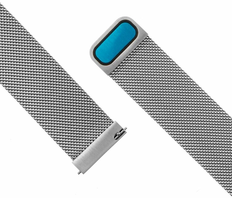 FIXED Mesh Strap 22mm, stříbrný
