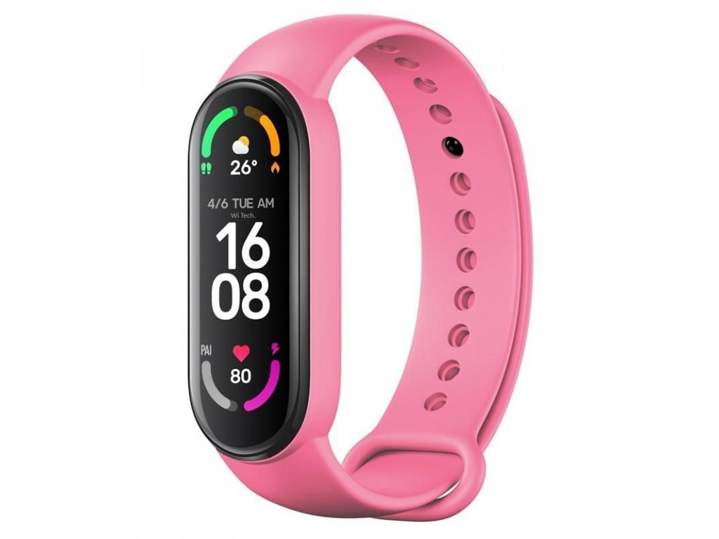 FIXED Silicone Strap pro Xiaomi  Mi Band 5/ Mi Band 6, růžový