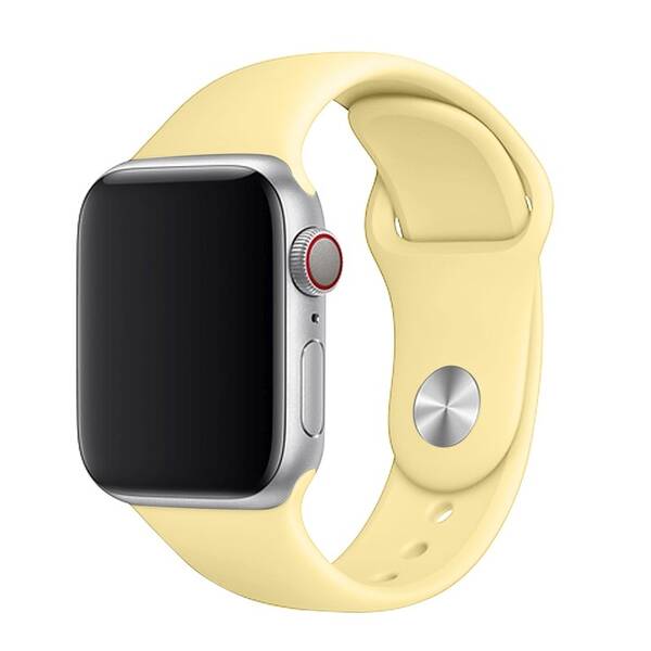 FIXED Silicone Strap set pro Apple Watch 38/40/41mm, světle žlutý