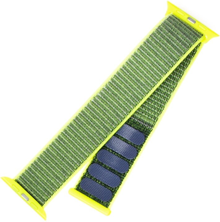 FIXED Nylon Strap pro Apple Watch 42/44/45/49mm, tmavě limetkový