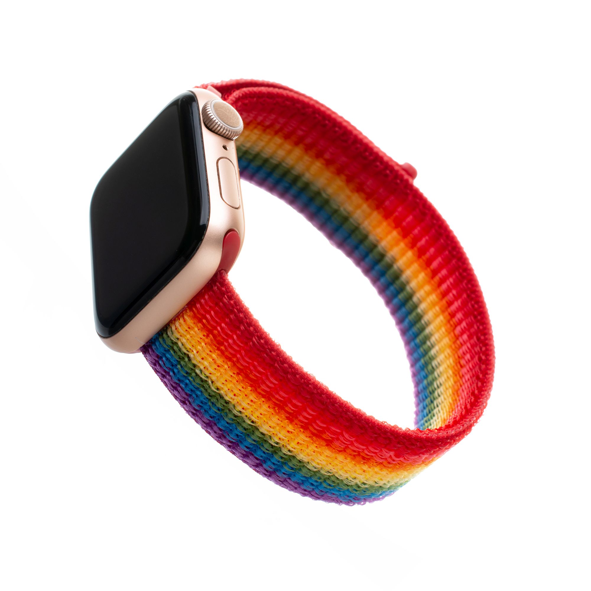 FIXED Nylon Strap pro Apple Watch  42/44/45/49mm, duhový