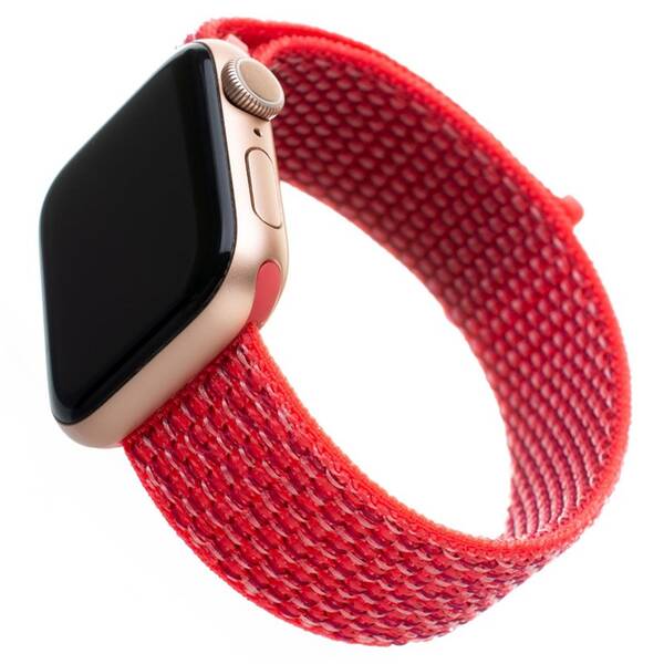FIXED Nylon Strap pro Apple Watch 38/40/41mm, tmavě růžový
