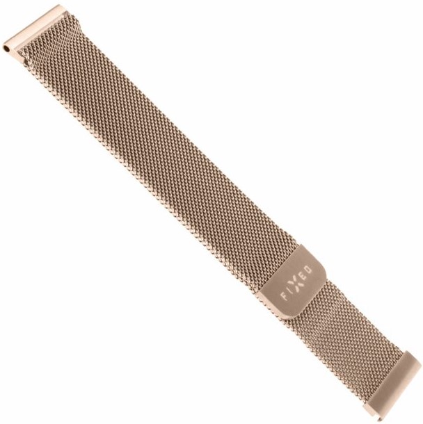 FIXED Mesh Strap 22mm, růžově zlatý