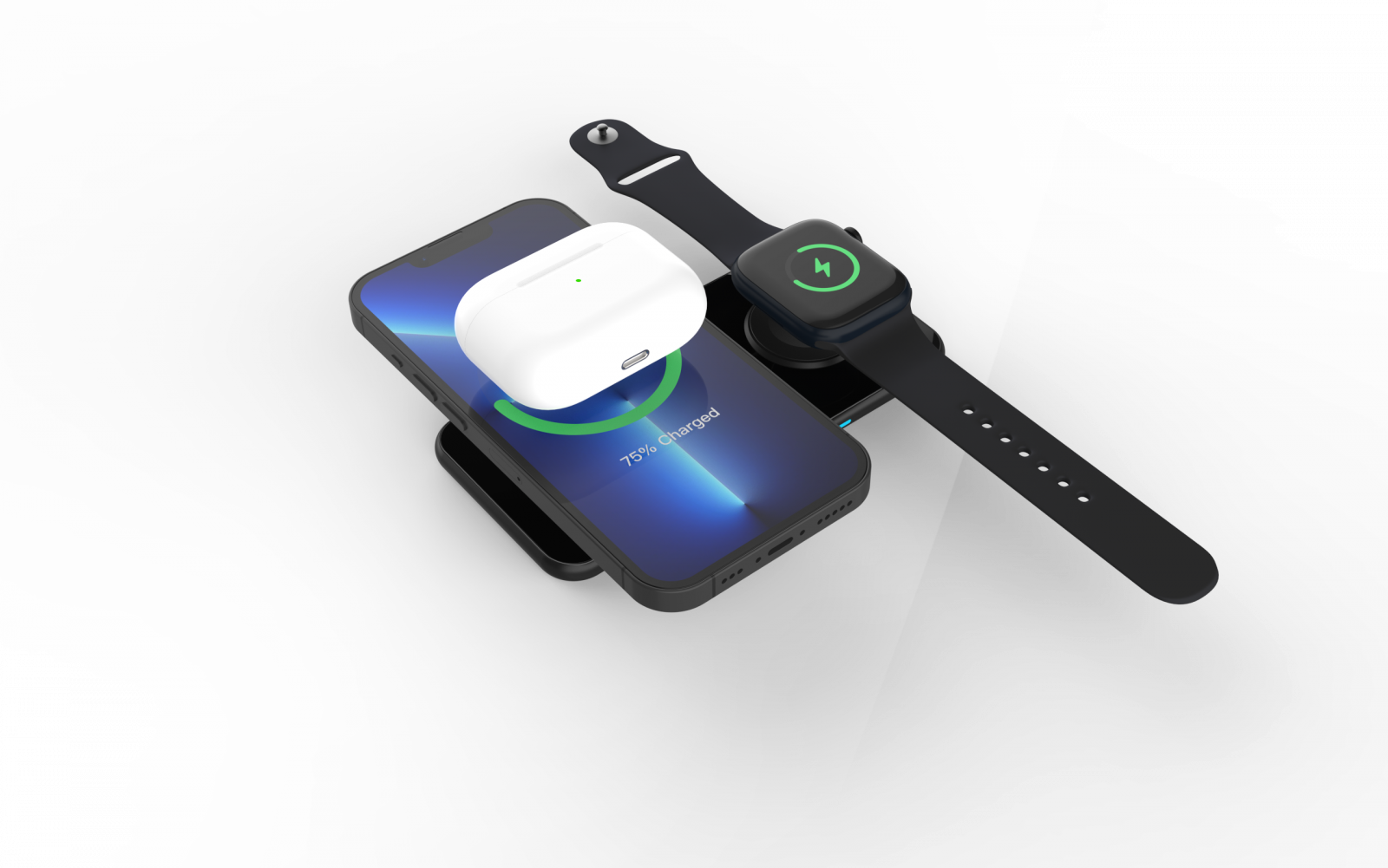 SWISSTEN WIRELESS NABÍJEČKA 2v1 ČERNÁ