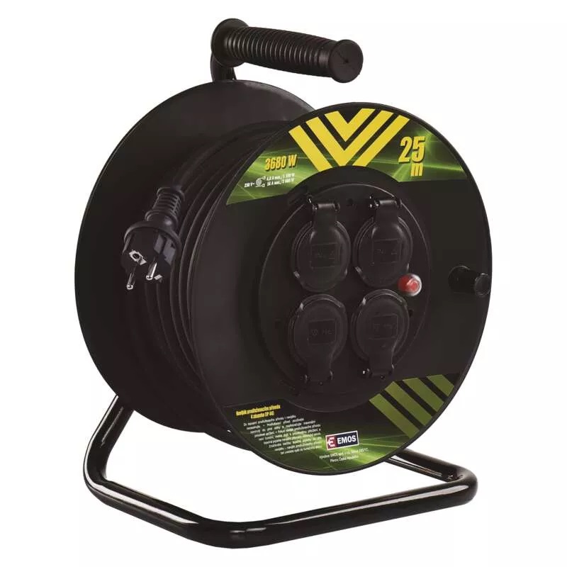 Emos P084251 4z 25m 3x1,5mm guma buben