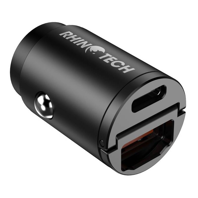 RhinoTech autonabíječka MINI, USB-C, USB-A, PD, 30W, černá