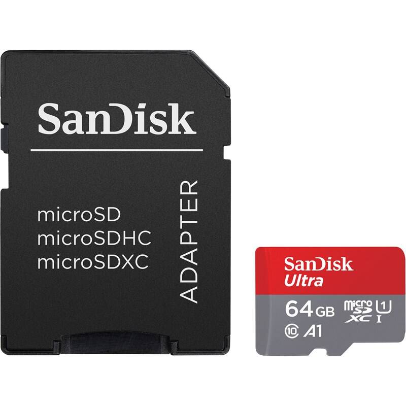 SanDisk Ultra microSDXC 64GB (140R) A1 Class 10 UHS-I + SD adaptér