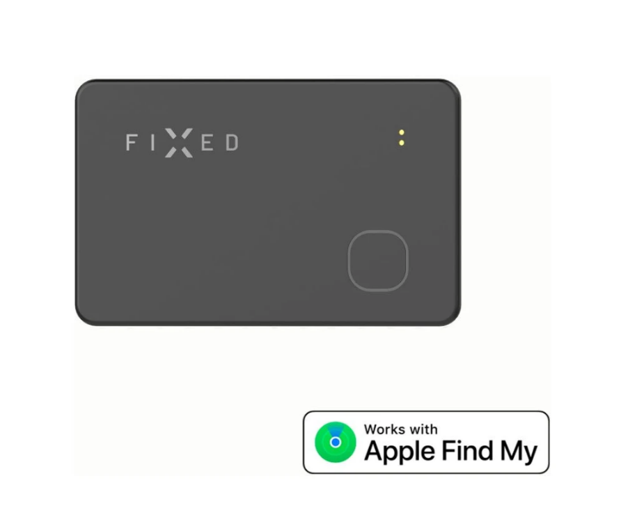 FIXED Tag Card s podporou Find My, bezdrátové nabíjení, černý