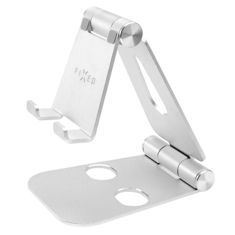 FIXED Frame Phone na stůl pro mobilní telefony, stříbrný