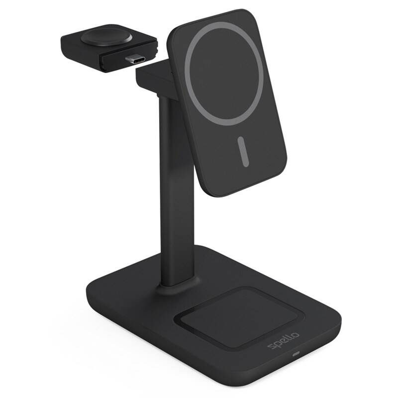 EPICO Spello 3in1 Magnetic Charging Station (MagSafe Compatible) - černá