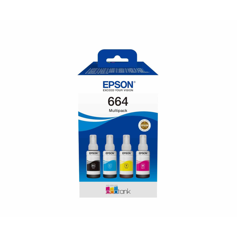 Epson Eco Tank 664 Inkoust - CMYK, sada barev
