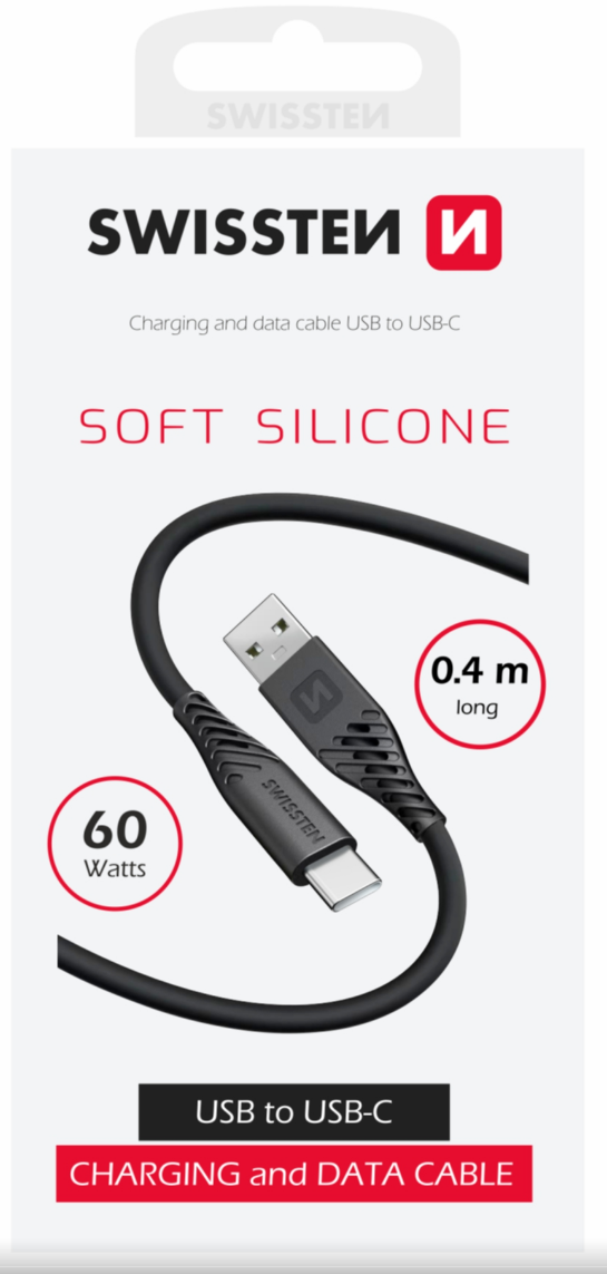 SWISSTEN 71506519 USB-A/USB-C 0,4m, černý
