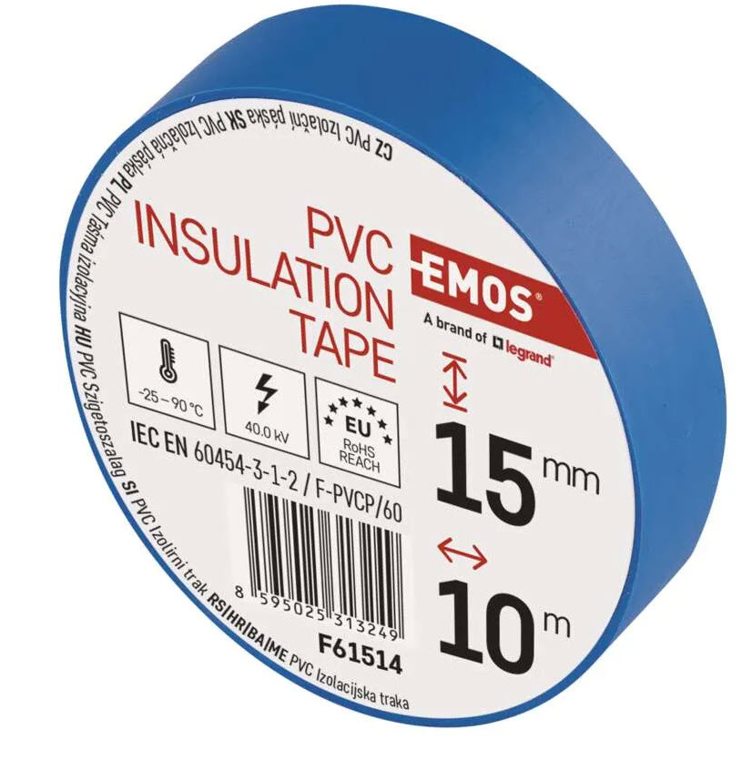 EMOS F61514 Izolační páska PVC 15mm / 10m modrá 