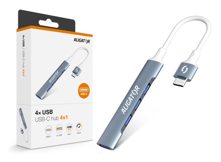 Aligator AHUB002 Hub USB-C / 4x USB