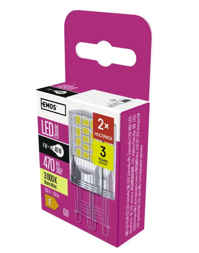 EMOS ZQ9544.2 LED CLS JC 4W G9 WW