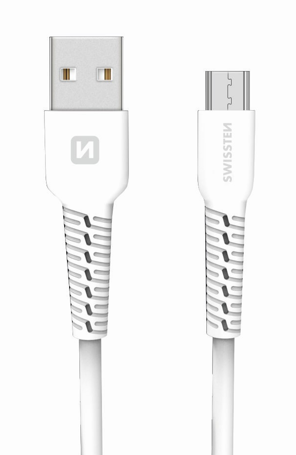 SWISSTEN datový kabel USB / MICRO USB 1,0 M BÍLÝ