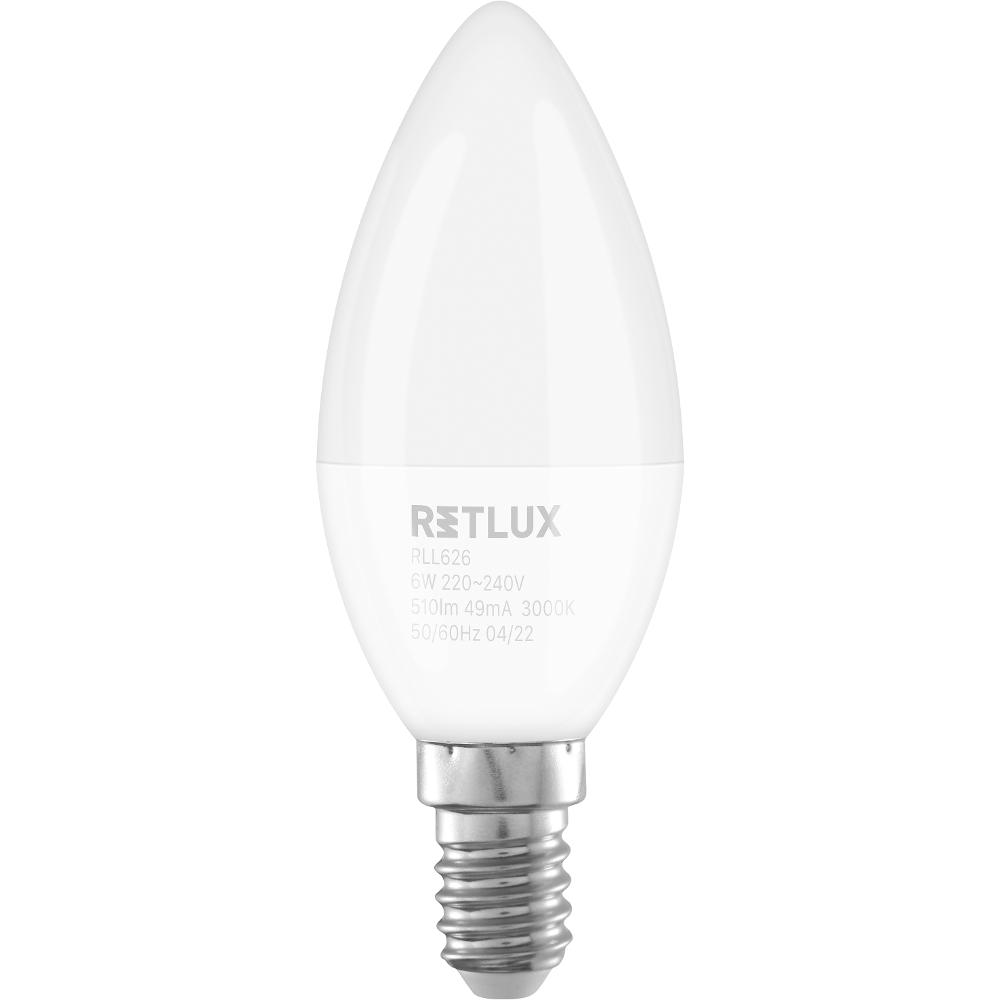 RETLUX RLL 626 C37 E14 candle 6W WW D