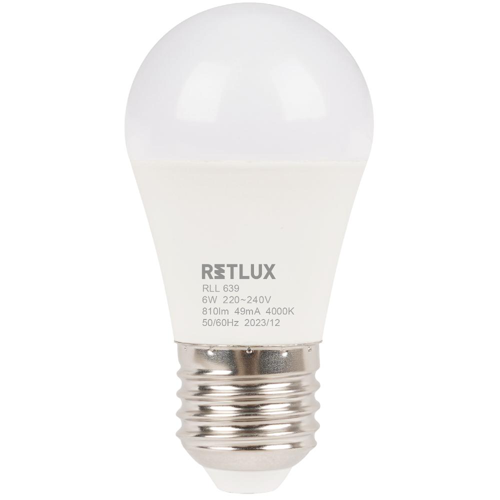 RETLUX RLL 639 G45 E27 miniG 6W CW D
