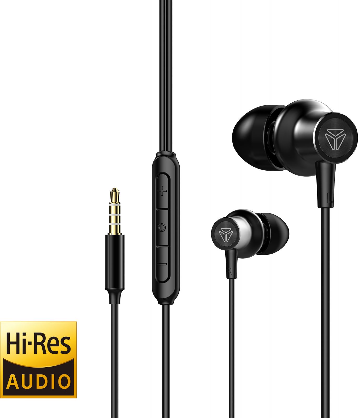 YENKEE YHP 405BK Sluchátka s mik. do uší