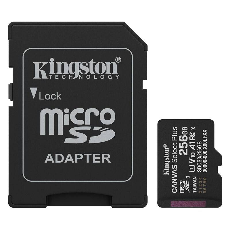Kingston MicroSDXC 256GB 150 MB/s + SD Adaptér