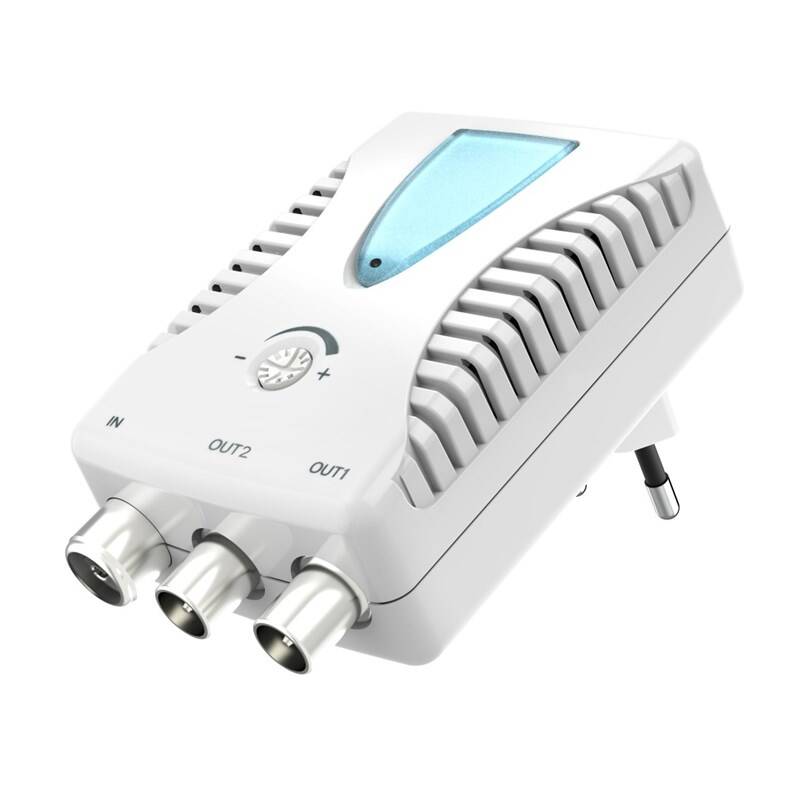 Hama 205228 1x In, 2x Out, 230V bílý