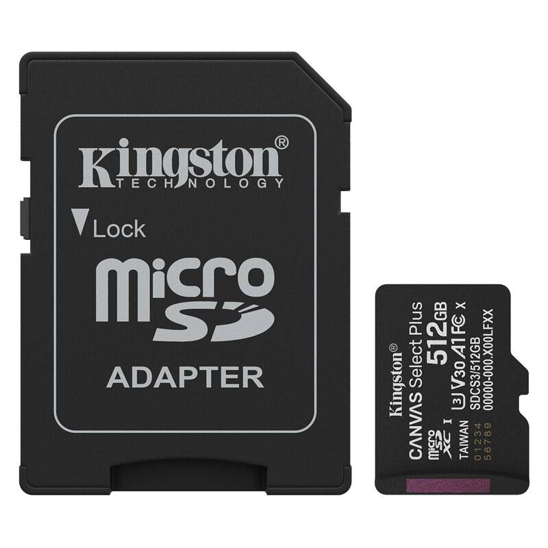 KINGSTON 512GB Micro SDXC Canvas Select Plus