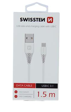 SWISSTEN 71504400 USB-A/USB-C 3.1 1,5 m, bílý