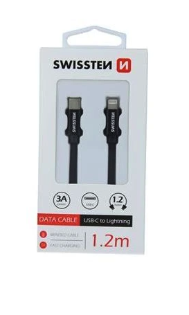 SWISSTEN USB-C/Lightning 1,2m, černý
