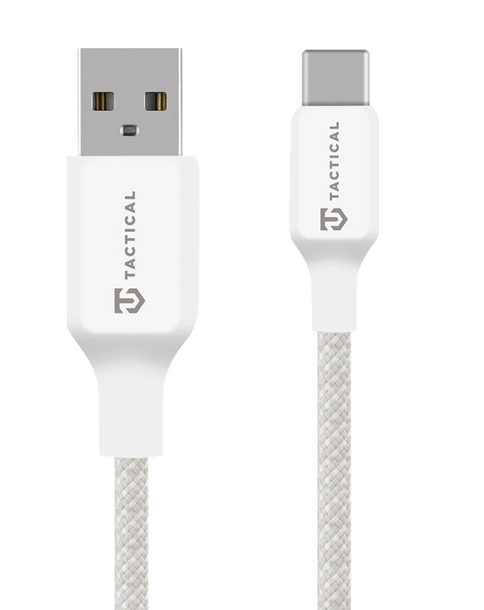 Tactical Stitch Thread USB-A USB-C kabel 27W 1 m bílý