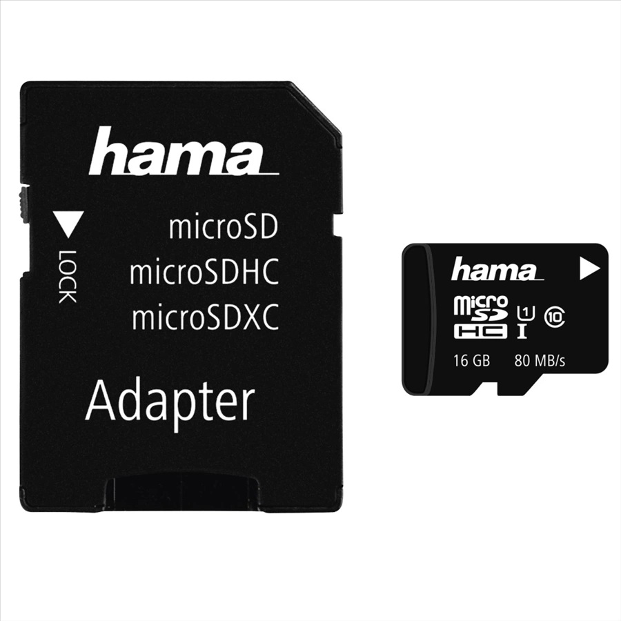 Hama microSDXC 64GB UHS-I 80MB/s + adaptér
