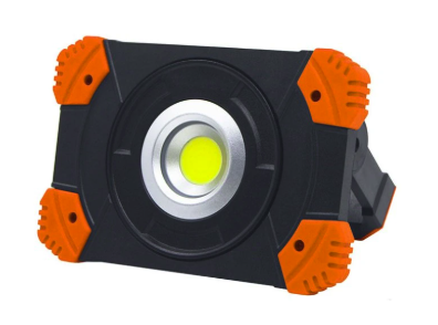 Solight LED reflektor 10W, přenosný, nabíjecí, 1000lm, oranžovo-černý