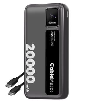 ME CablePulse Power Bank 20 000 mAh 22,5 W černá