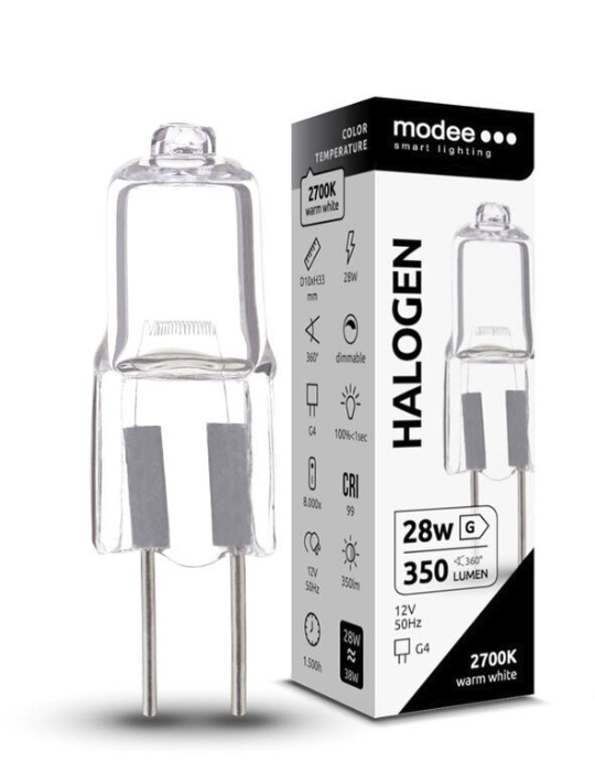 MODEE JC G4 28 W 12 V halogenová žárovka