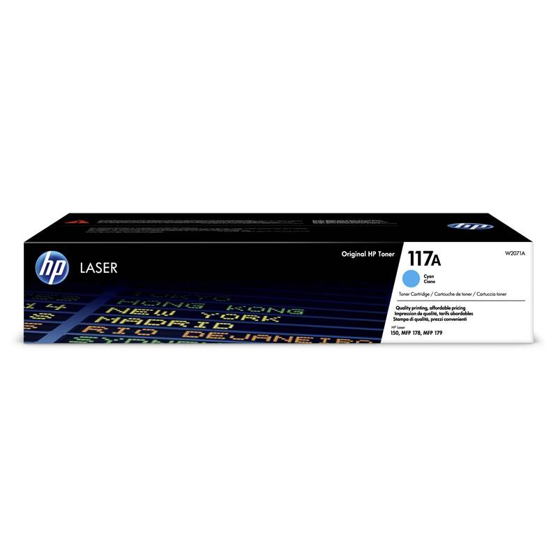 HP 117A W2071A azurový toner