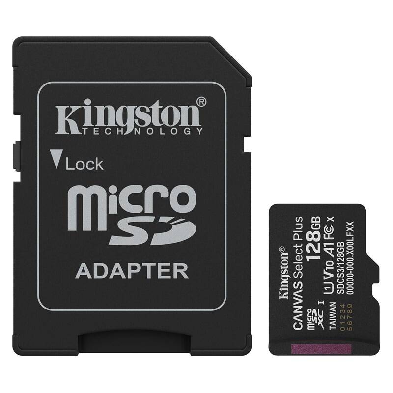 Kingston Canvas Select Plus microSDXC 128GB + SD adaptér