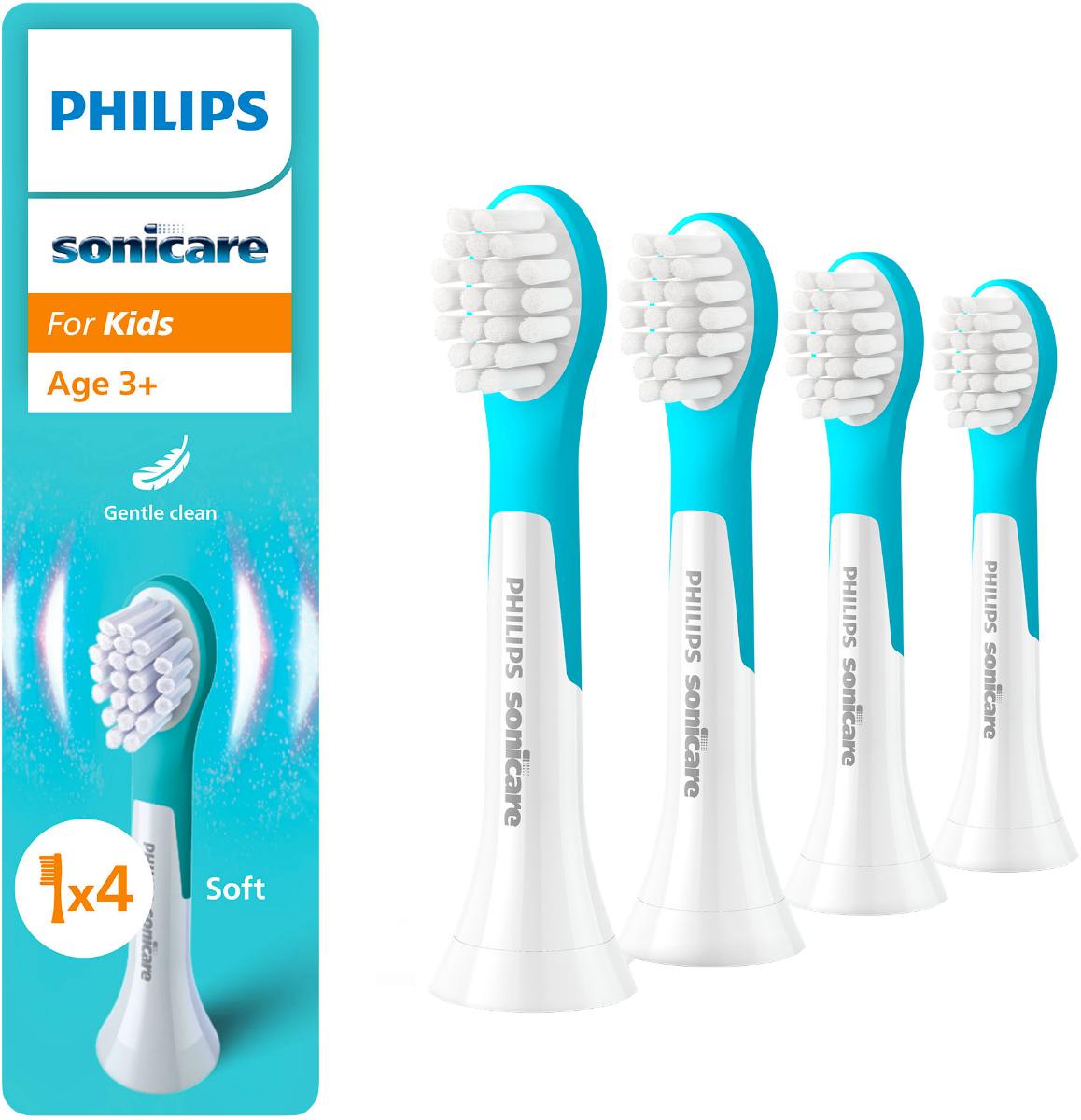 Philips HX6034/90 – náhradní hlavice Sonicare for Kids Mini, 4 ks, bílá