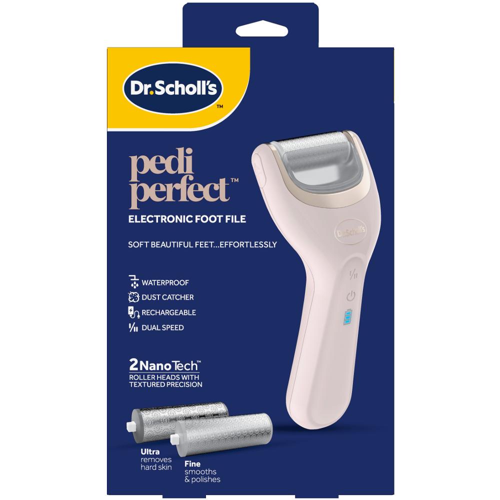 Scholl PediPerfect, elektrický pilník na kůži, 2 hlavice