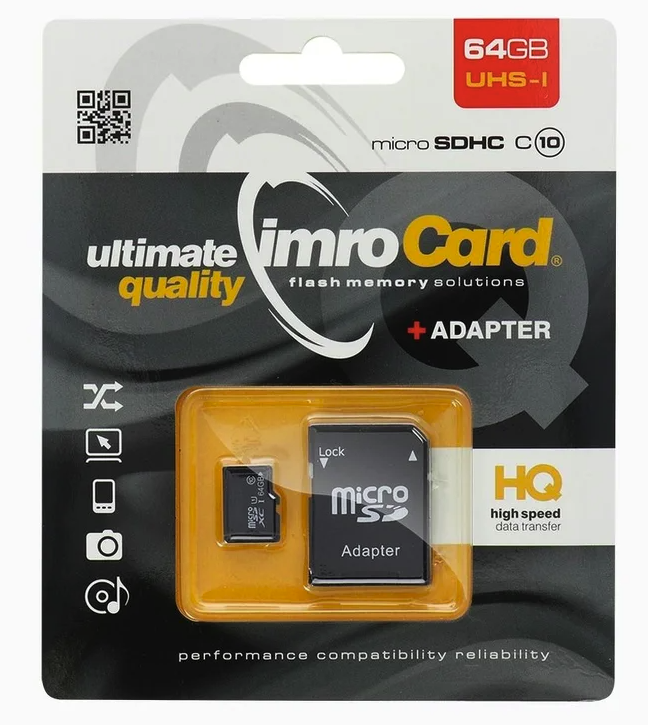 IMRO microSDXC 64GB Class 10 + SD adaptér
