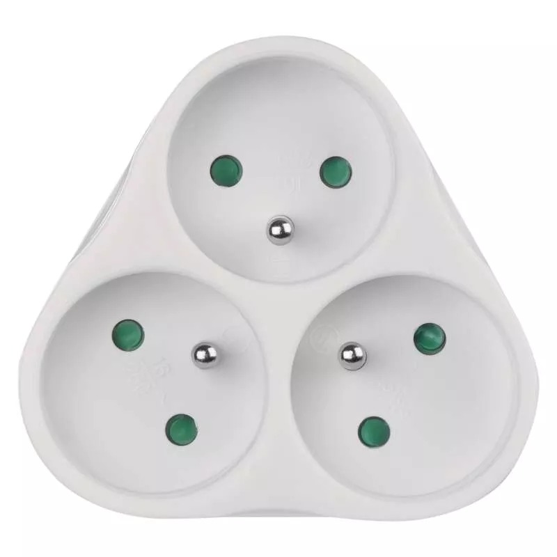 Emos P0026 ZASUVKA ROZBOČ. 3X KULATA