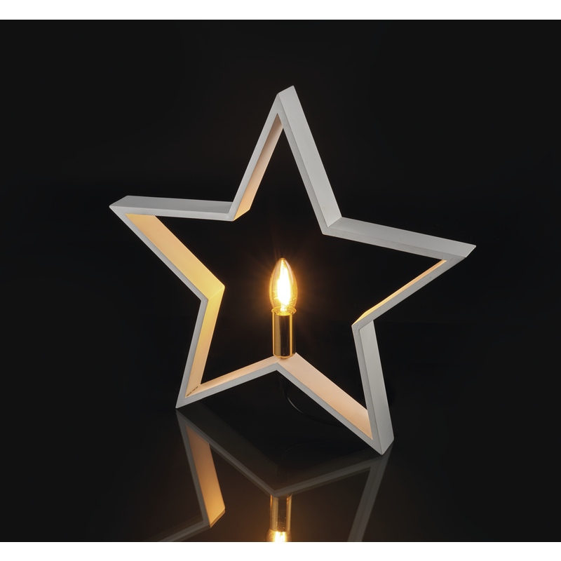 Emos ZY2214 - E14 WOOD STAR WHITE