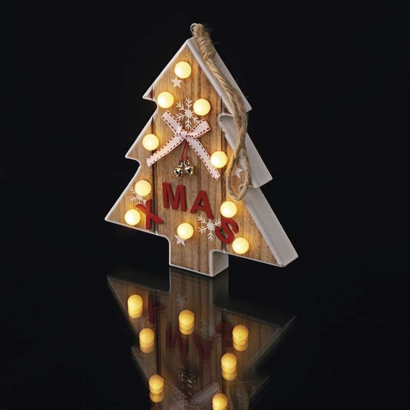 Emos ZY2078 10LED XMAS WOOD TREE 2AAA WW