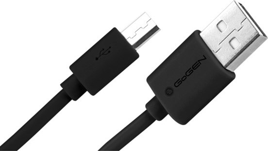 GoGEN kabel prop. USB A/microUSB B 2m bk