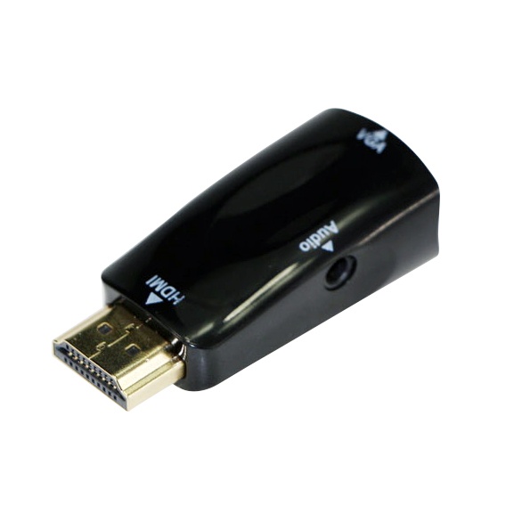 GEMBIRD - redukce HDMI-VGA+audio M/F bk