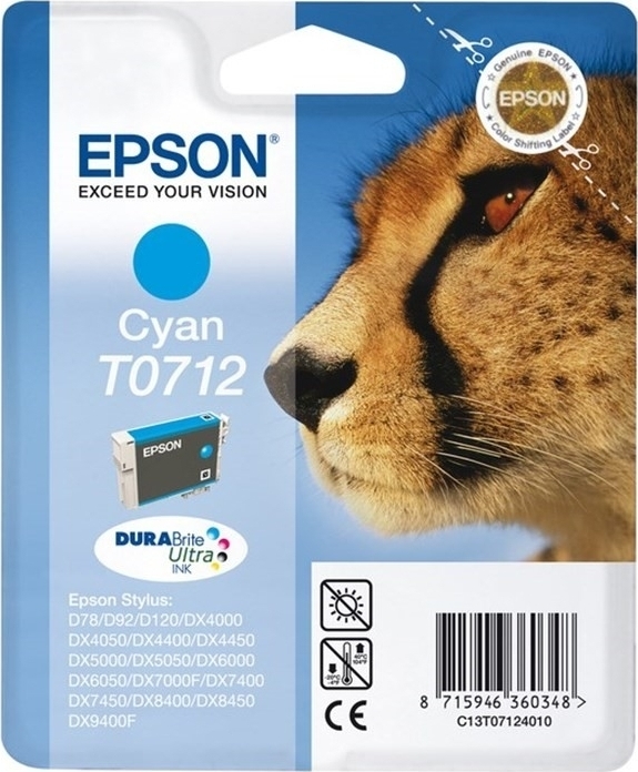 EPSON T0712 Cyan, C13T07124012
