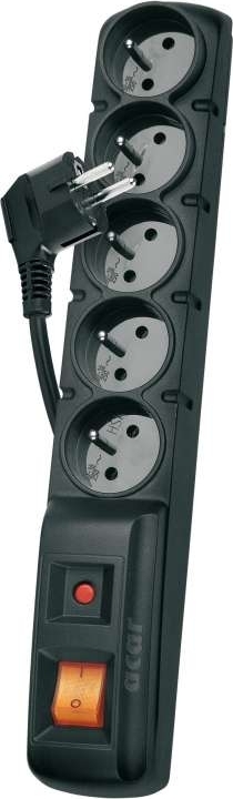 Emos P53871 PŘEPĚŤ.OCHRANA 5Z 1,5M ČERNÁ