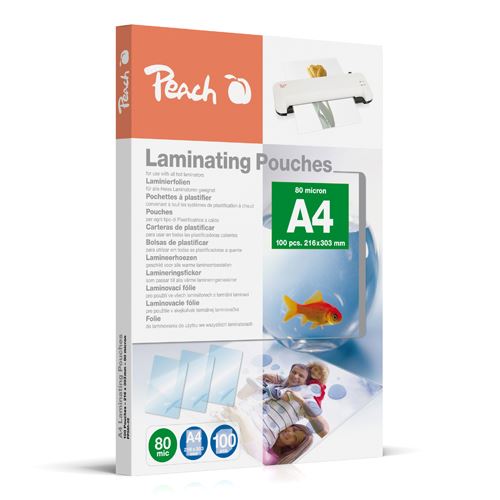 PEACH LAMIN.FOLIE A4 80MIC 100ks