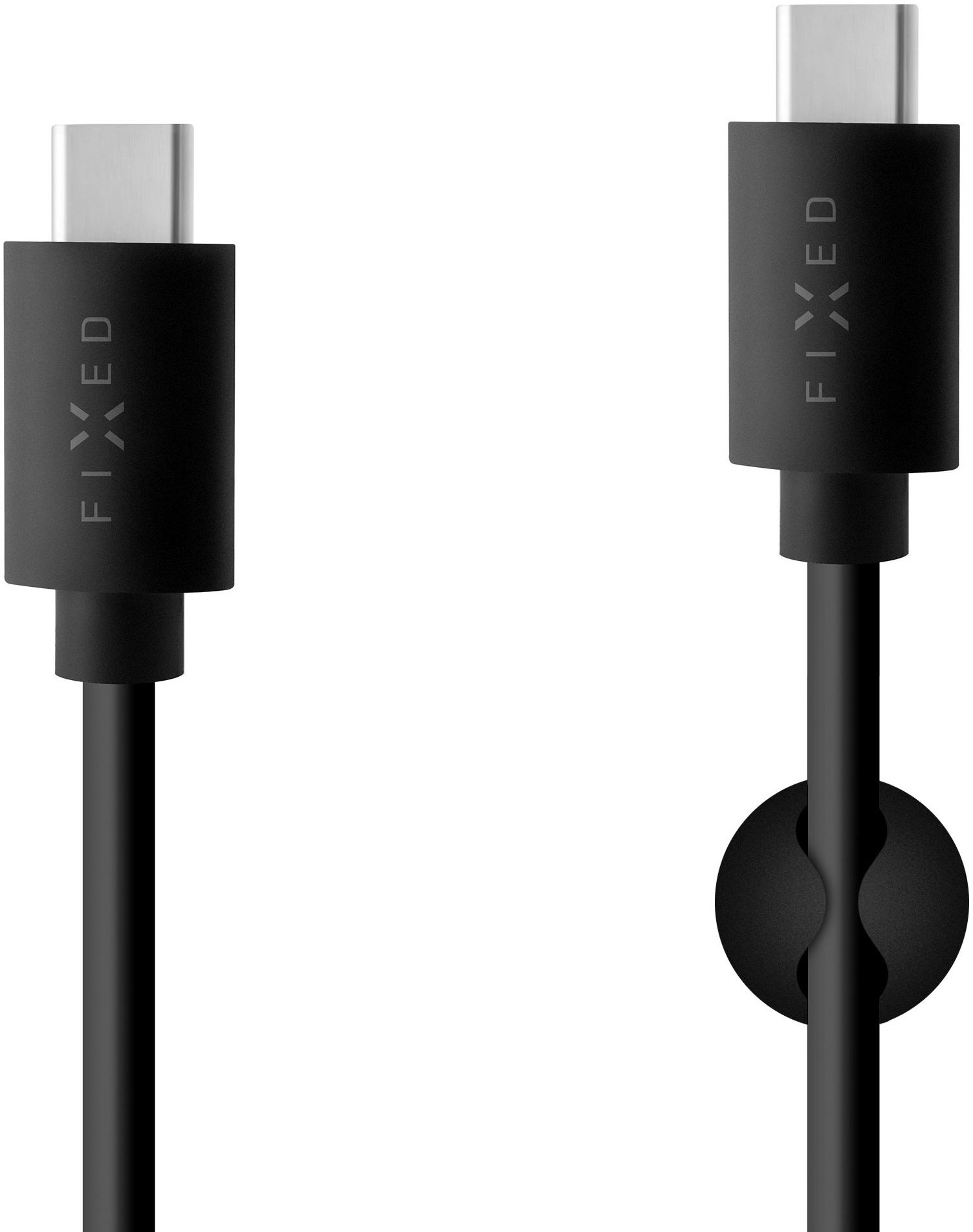 FIXED kabel s USB-C/USB-C výstupem, podpora PD, 2m, 60W, černá