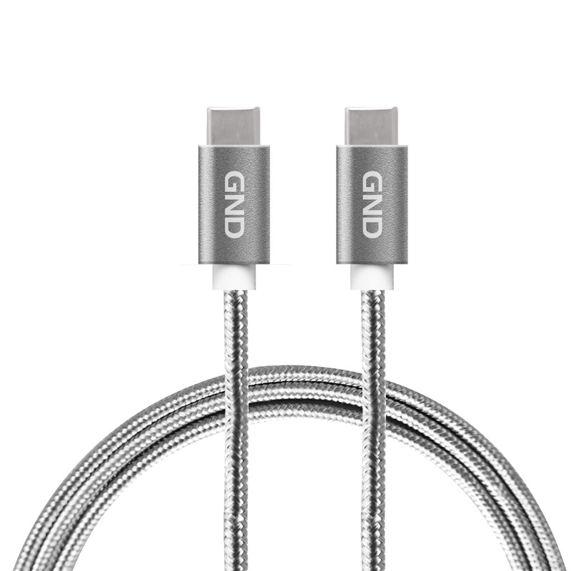 GND USB-C/USB-C 3.1, 2m  opletený šedý