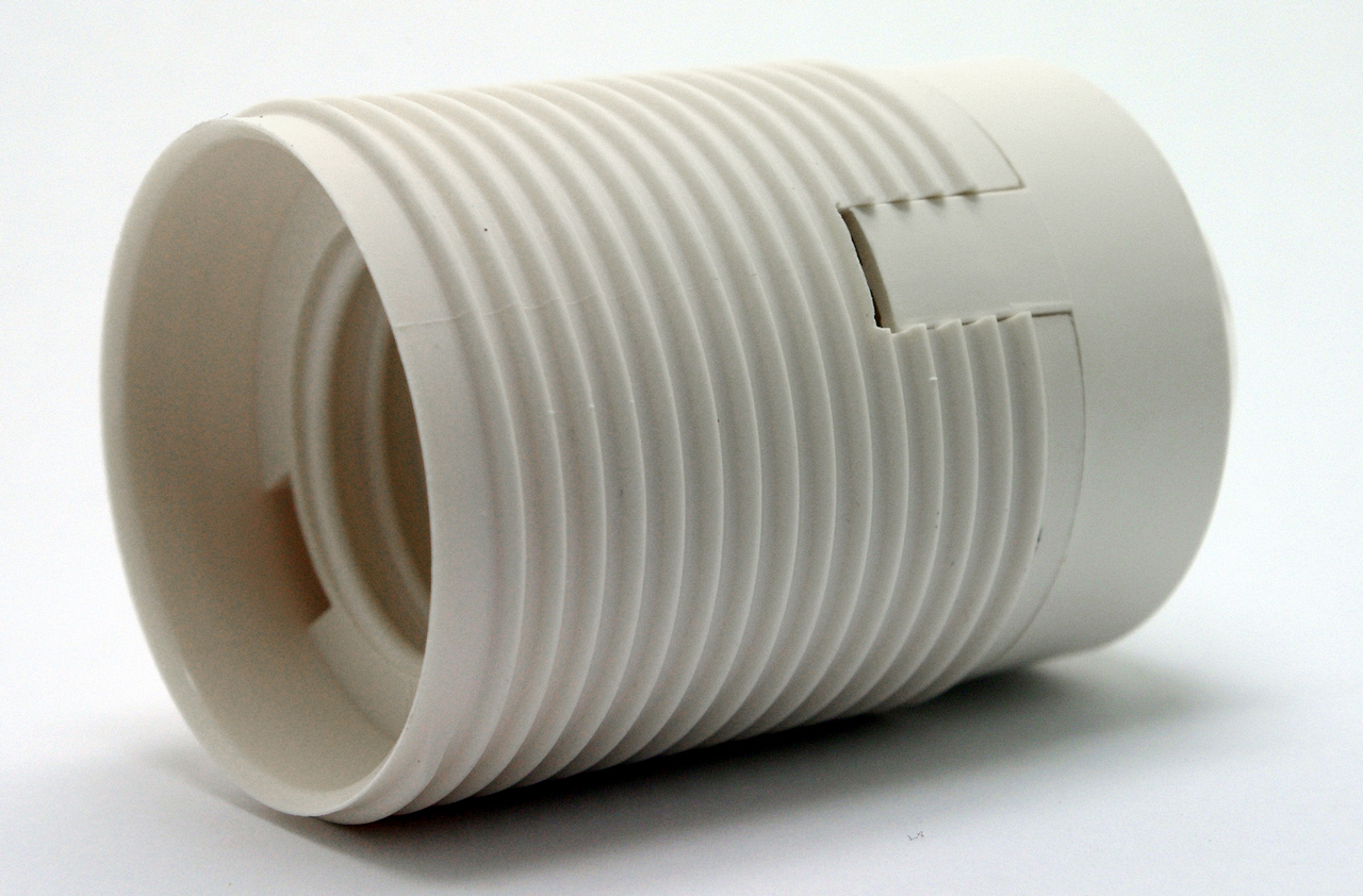 DESKO 1352-13400 objímka E27 plast. vnější závit (bílá)