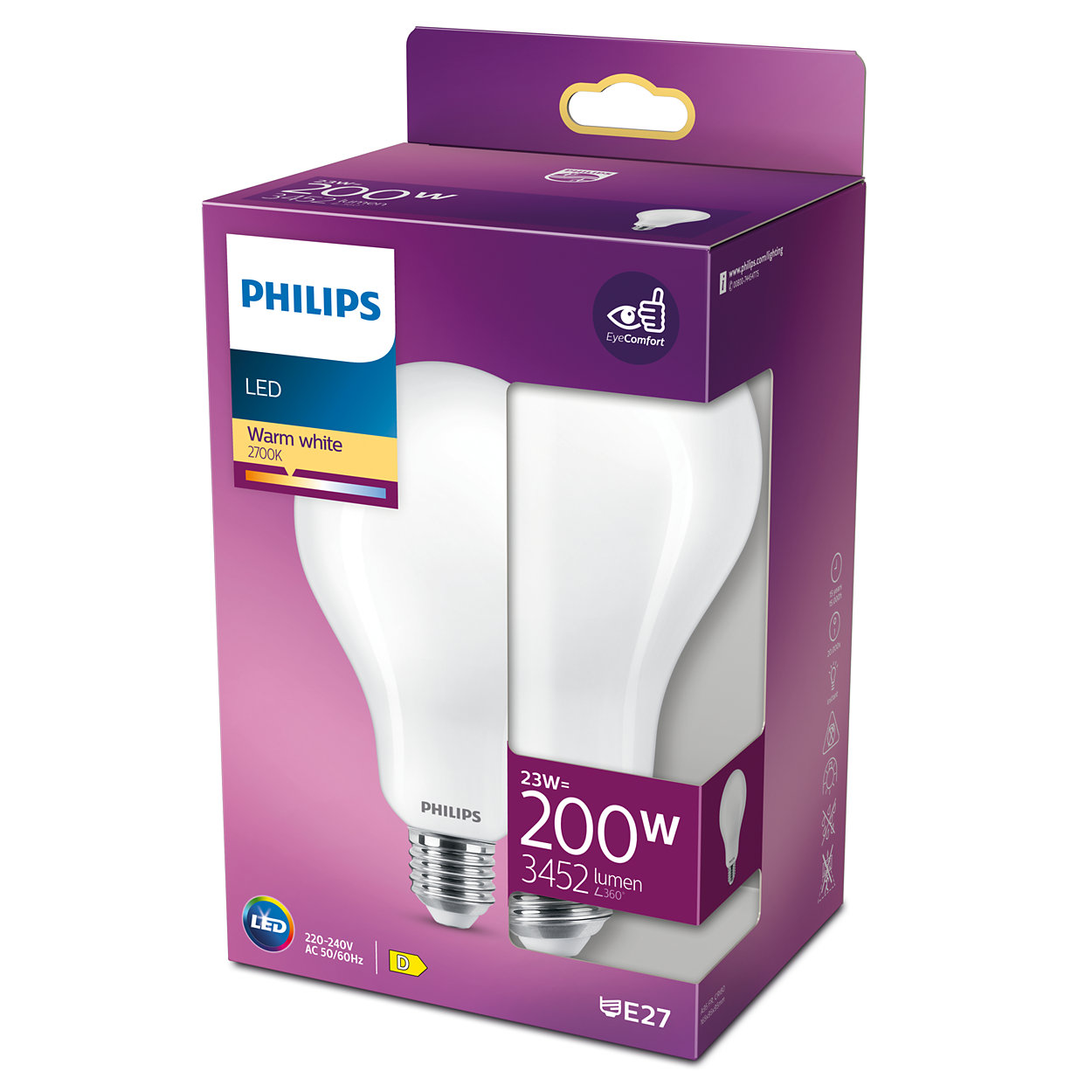 PHILIPS LED 23W/200W E27 2700K 3452lm NonDim 15Y A95